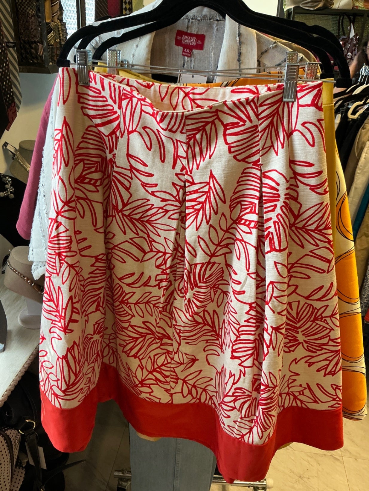 Lane Bryant Skirt - Cream and Red - 24
