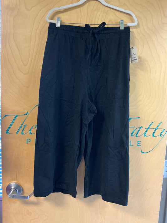 Terra & Sky Lounge Capris - Black - 4X 28/30 NWT