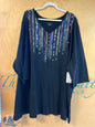 Catherines Embellished T-Shirt - Black - 5X 32/34 NWT
