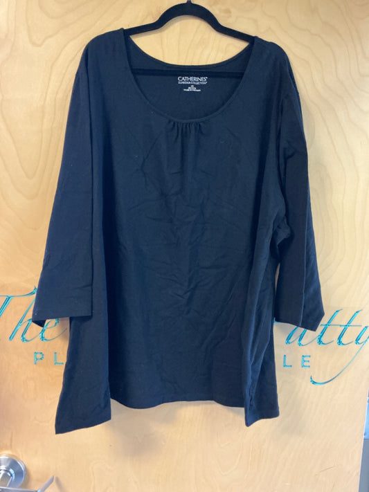 Catherines 3/4 Sleeve T-Shirt - Black - 30/32 NWOT