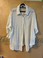 Torrid Linen Button Down Shirt - White - 1