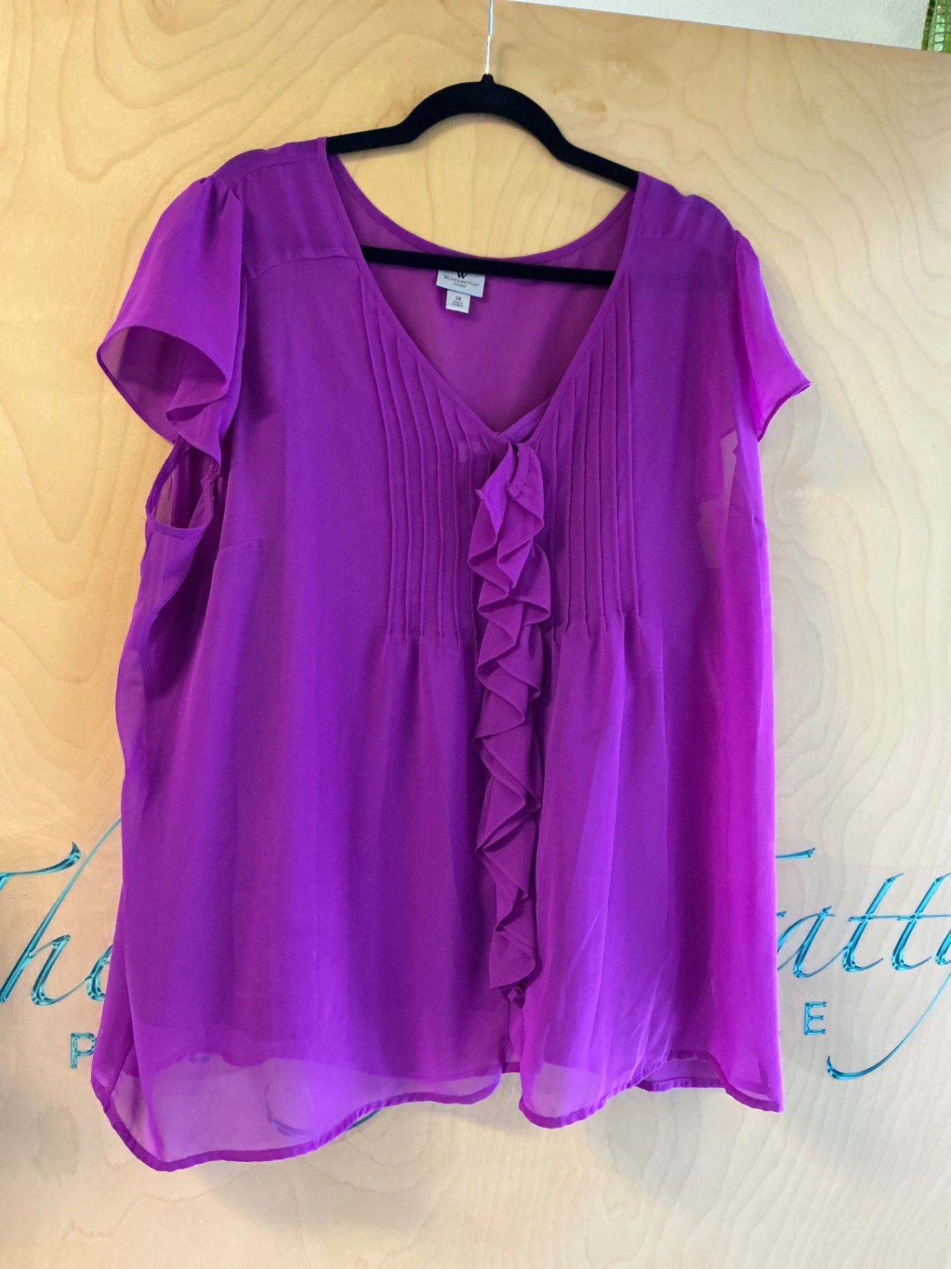 Worthington Blouse - Purple - 3X