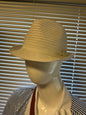 Woven Fedora Hat - White - O/S
