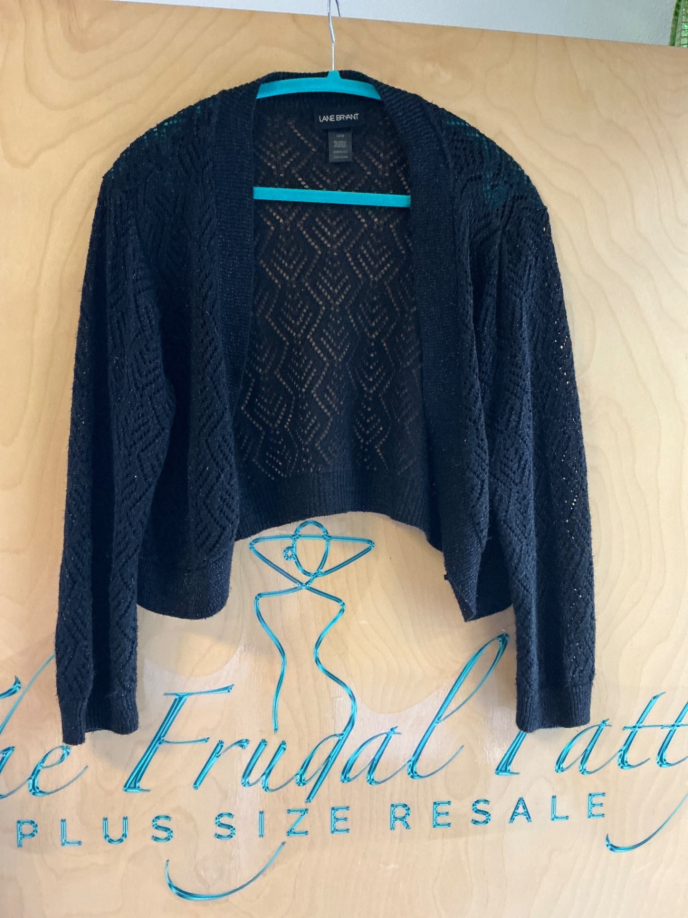 Lane Bryant Knit Shrug - Black - 14/16