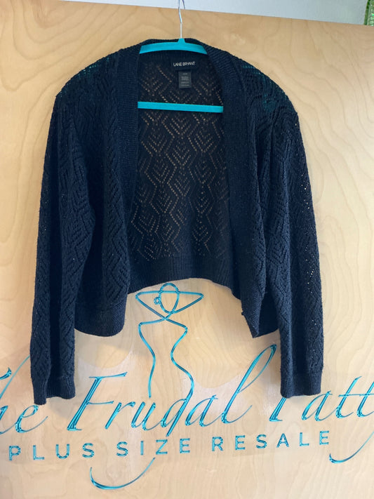 Lane Bryant Knit Shrug - Black - 14/16