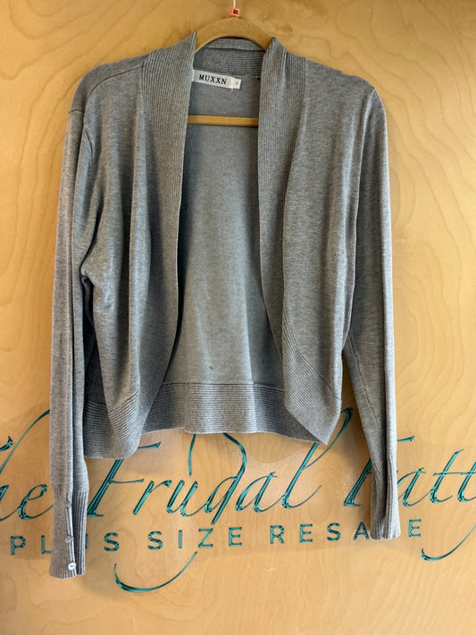 MUXXN Cropped Cardigan - Gray - XL