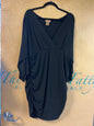 Midnight Velvet Blouse - Black - 1X