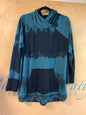 LuLaRoe Light Weight Hoodie - Teal and black - XL