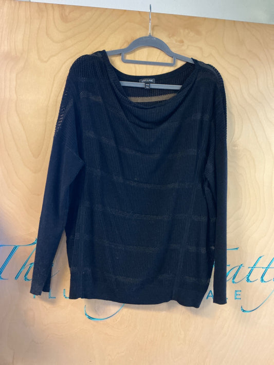 6TH & LANE Knit Sweater - Black - 14/16
