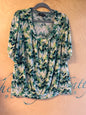 Style & Co. Blouse - Multicolor (Green, Black, White) - XL