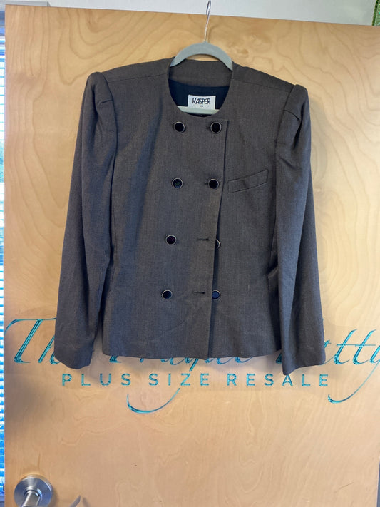 KASPER Blazer - Brown/Black - 14