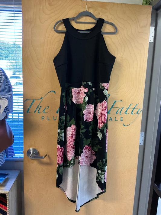 En Focus Dress - Black and Pink - 16W