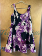 Cato Sleeveless Dress - Purple, White, Black - 16