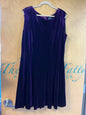 Gabby Style Sleeveless Dress - Purple Velvet - 16W