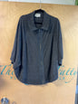 Debbie Morgan Zip Up Poncho - Dark Gray - XL