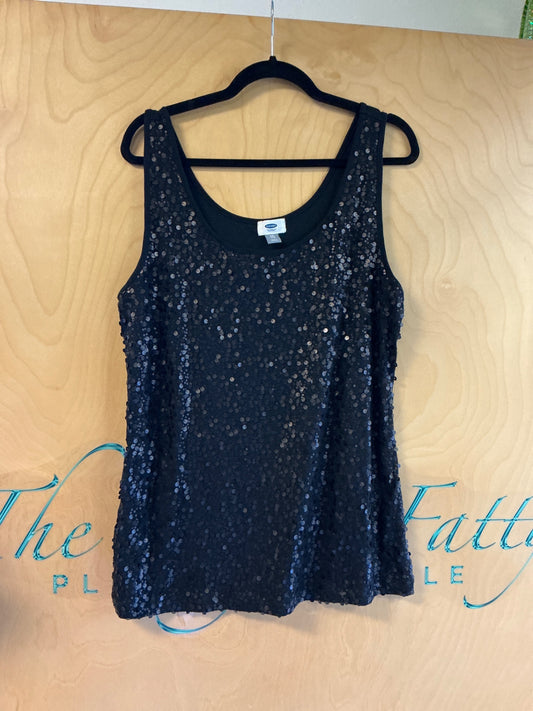 Old Navy Tank - Black Sequin - XXL