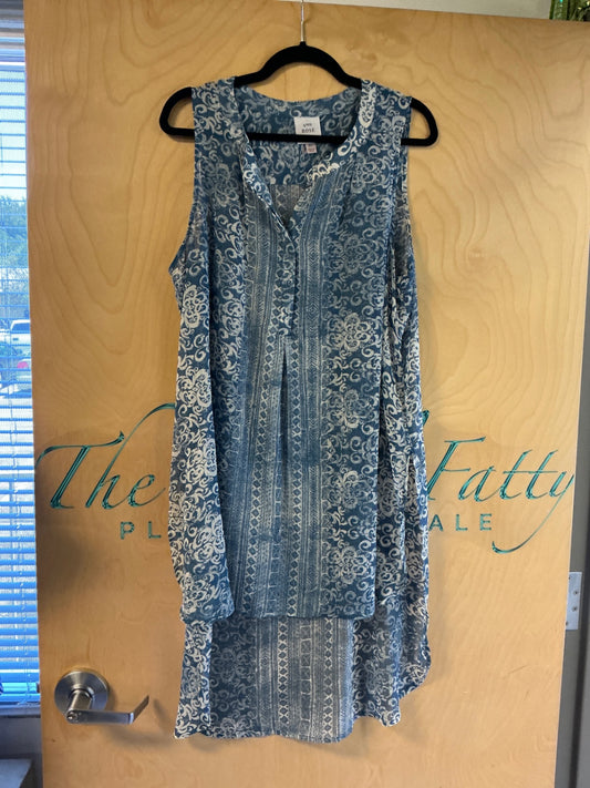 Knox Rose Tank Top - Blue and white - XL