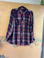 TORRID Flannel Shirt - Multicolor (mainly Pink, Navy, and White) - 2