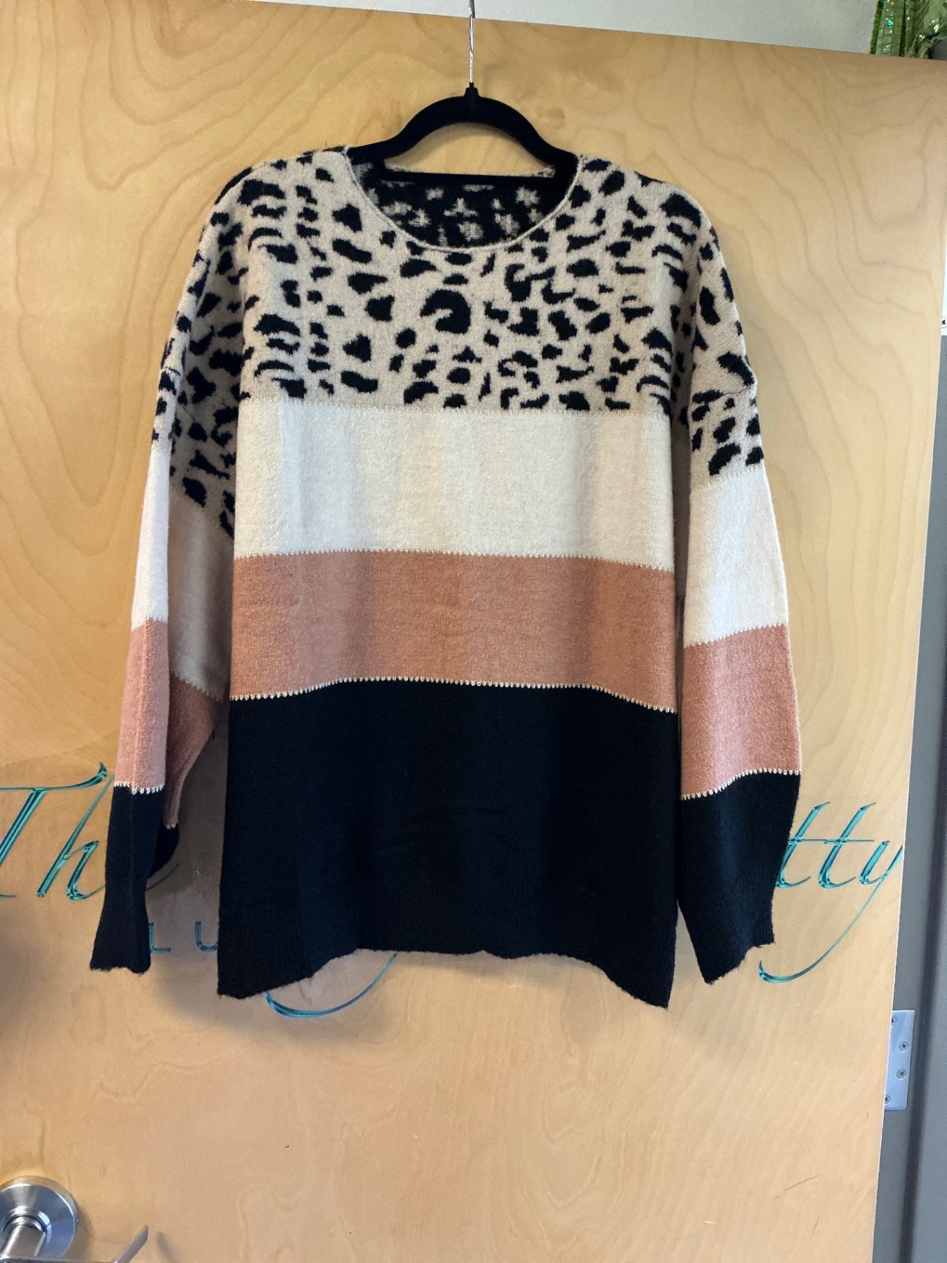 Sweater - Multicolor (Black, Cream, Tan) - 2XL NWOT