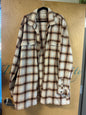 Mutual Weave Flannel Shacket - Beige and Brown - 3XL