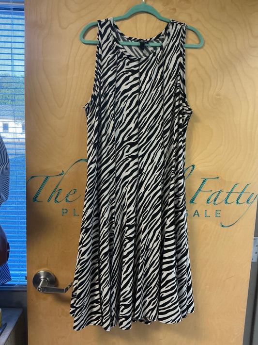 Forever Woman Dress - Zebra Print - 2X-3X
