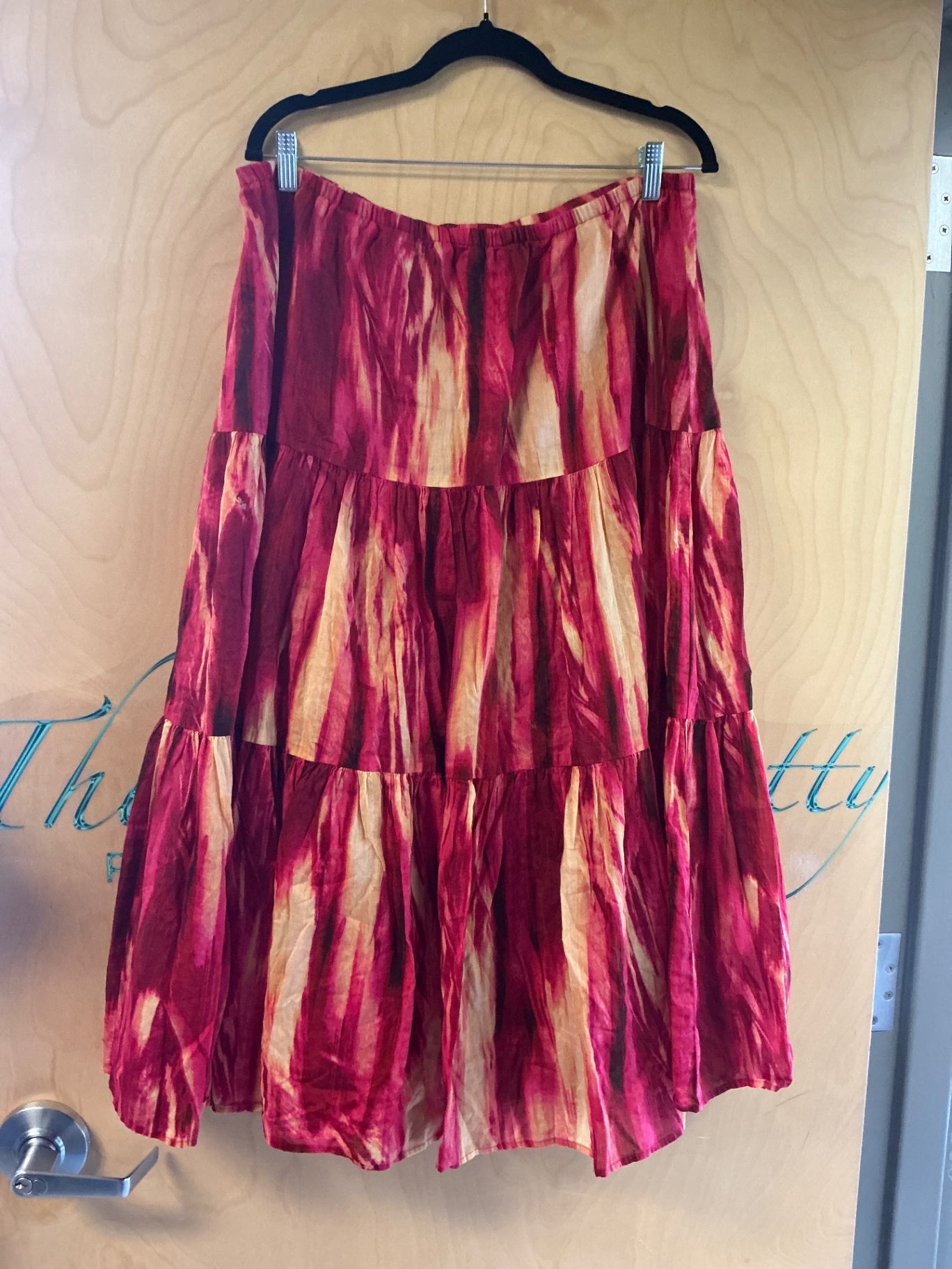 Jones New York Signature Skirt - Red and yellow - 16