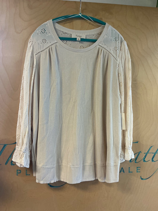 Nurture Blouse - Cream - 3X NWT