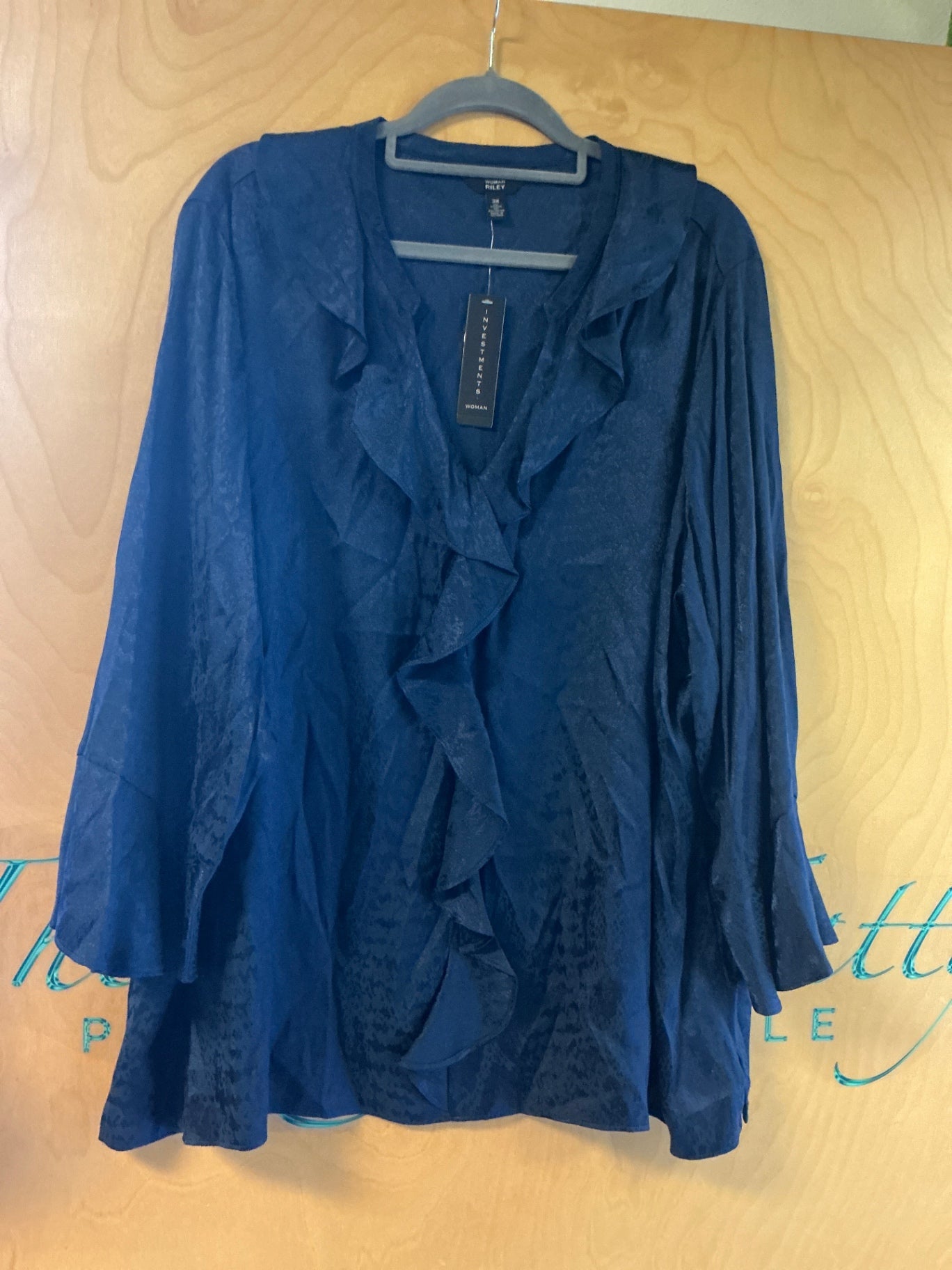 Investments Blouse - Navy blue - 3X NWT