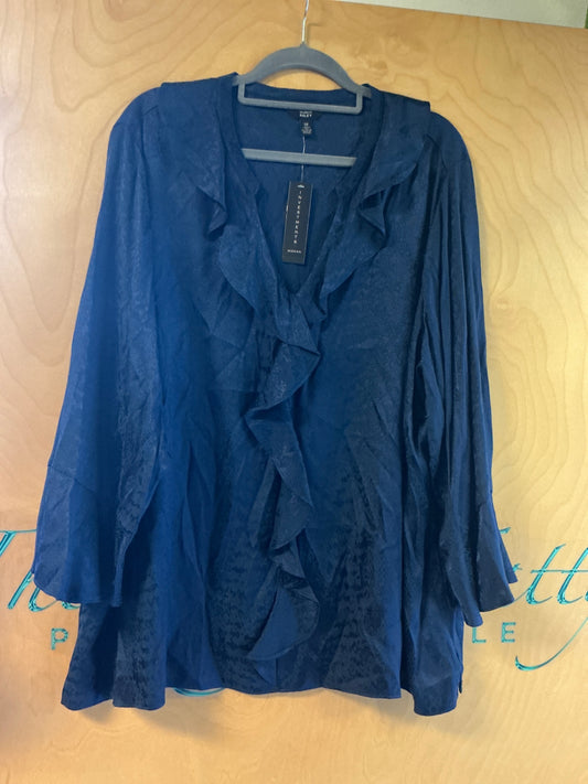 Investments Blouse - Navy blue - 3X NWT