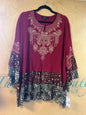 Caleoas Blouse - Red and animal print - 3X NWT