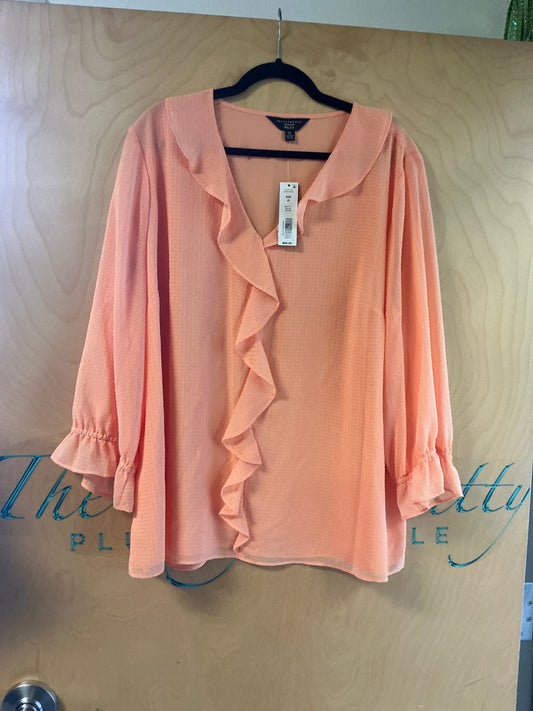 Investments Blouse - Peach - 2X