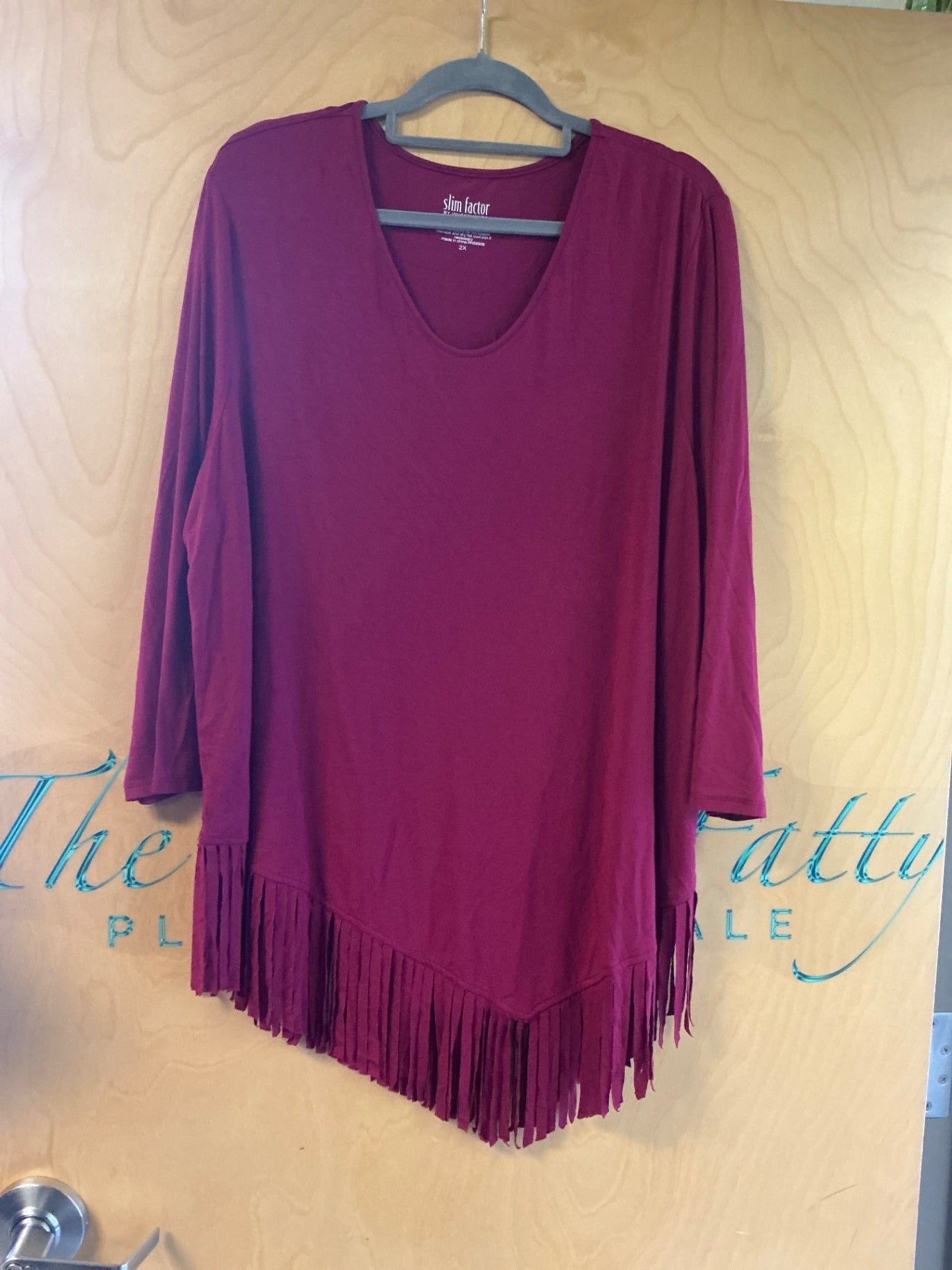 Investments Blouse - Burgundy - 2X