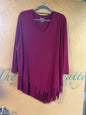 Investments Blouse - Burgundy - 2X