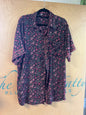 Silk Button Down - Multicolor (Pink, Purple, Black) - XXL