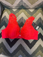 Lane Bryant Cacique High Apex Plunge Bra - Neon Coral - 38C