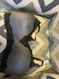 Torrid Lightly Lined No Wire Bra - Gray with black lace - 42G
