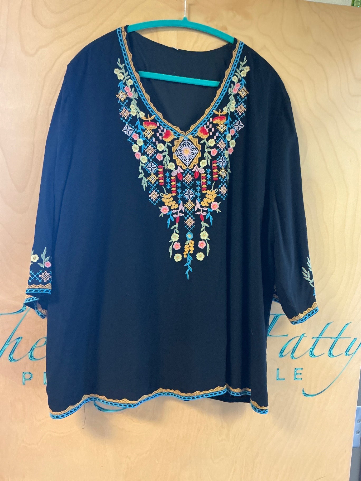 Blouse - Black - 3X