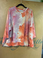 Westbound Blouse - Multi-color (mainly orange, purple, and beige/pink) - 2XNWT