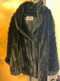 Monterey Vintage Faux Fur Coat - Black and Grey - 3XL