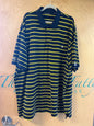 Ralph Lauren Polo Shirt - Navy Blue and Yellow - 5X