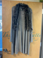 Midnight Velvet Fur Collared Cardigan - Gray - 3X