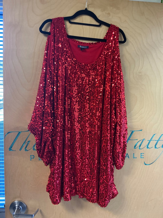 ROMANS Sequin Top - Red - 34/36