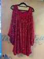 ROMANS Sequin Top - Red - 34/36