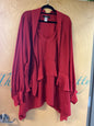 Midnight Velvet Blouse - Red - 3X