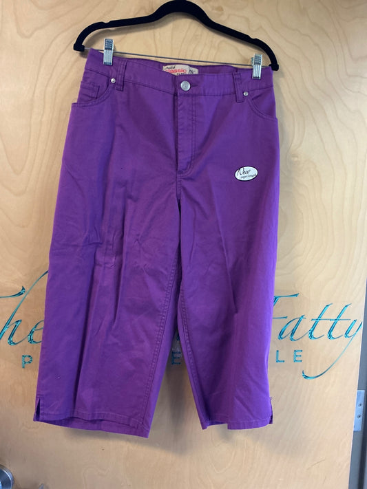 Just My Size Capri Pants - Purple - 24W NWT