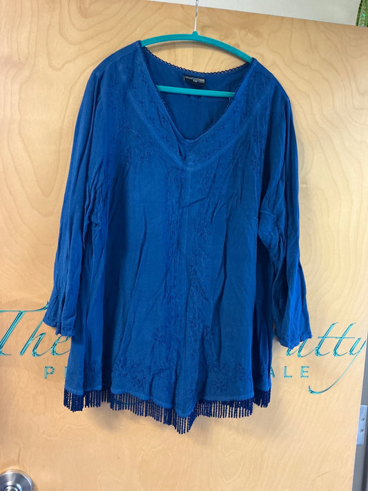 Holy Clothing Blouse - Blue - 2X