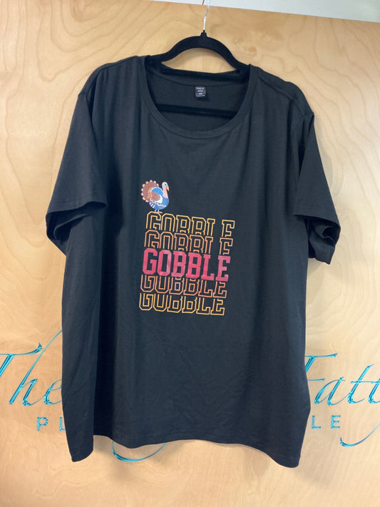 SHEIN T-Shirt - Black - 4XL