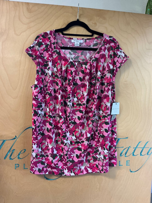 Liz Claiborne Blouse - Pink multicolor - 1X NWT