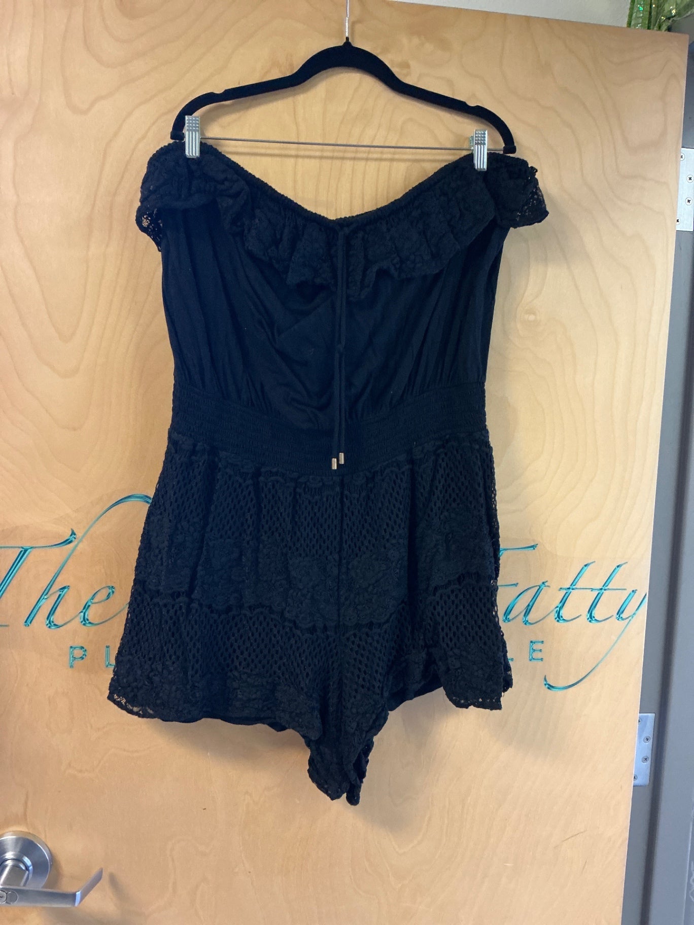 Lane Bryant Cacique Strapless Romper - Black - 22/24