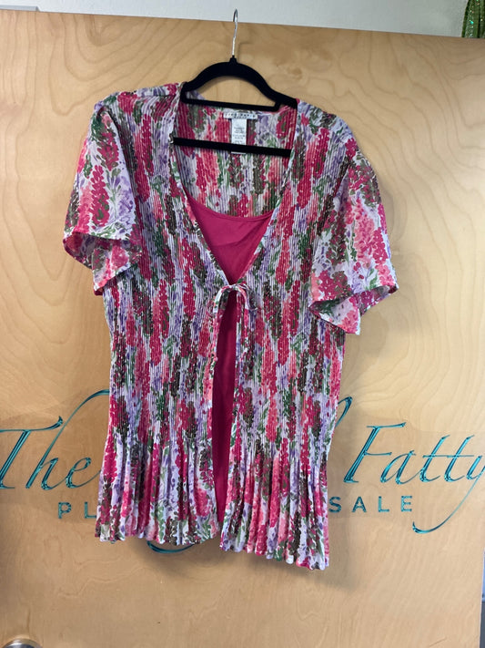 Fred David Layered Blouse - Multicolor (Pink, Purple, Green, White, Black) - 18/20
